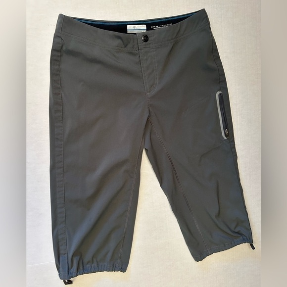 Columbia Omni Shield advanced repellency grey crop pants Sz-6. H14 - Picture 2 of 9
